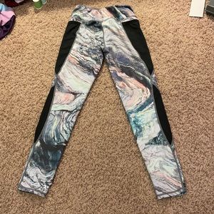 Colorful pattern kids leggings with pockets